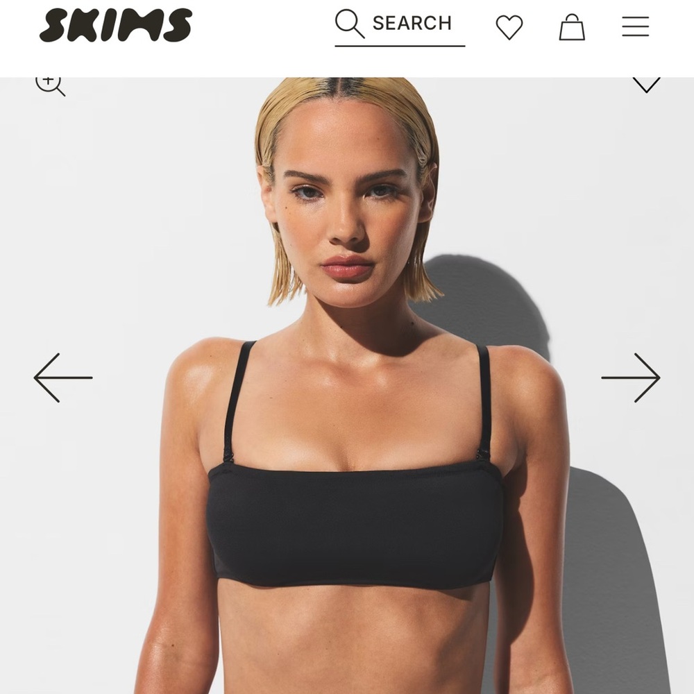 Skims swim bandeau bikini top ONYX